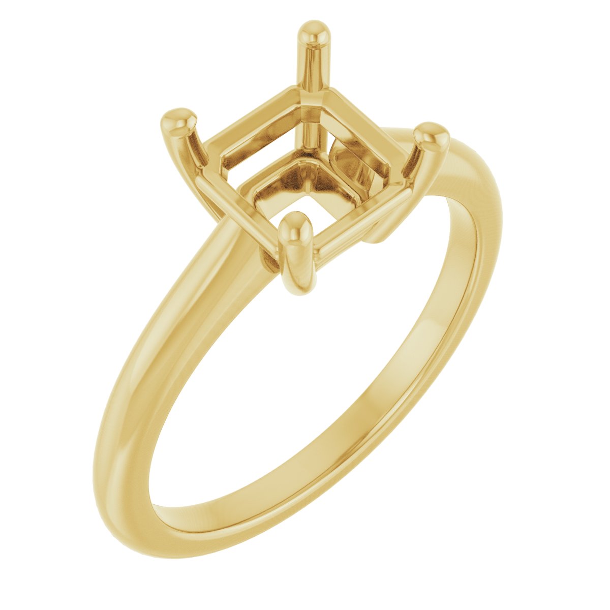 V-End Prong Engagement Ring