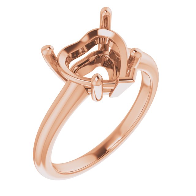 V-End Prong Engagement Ring