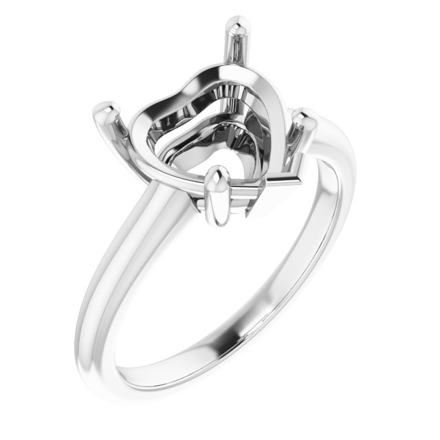 V-End Prong Engagement Ring