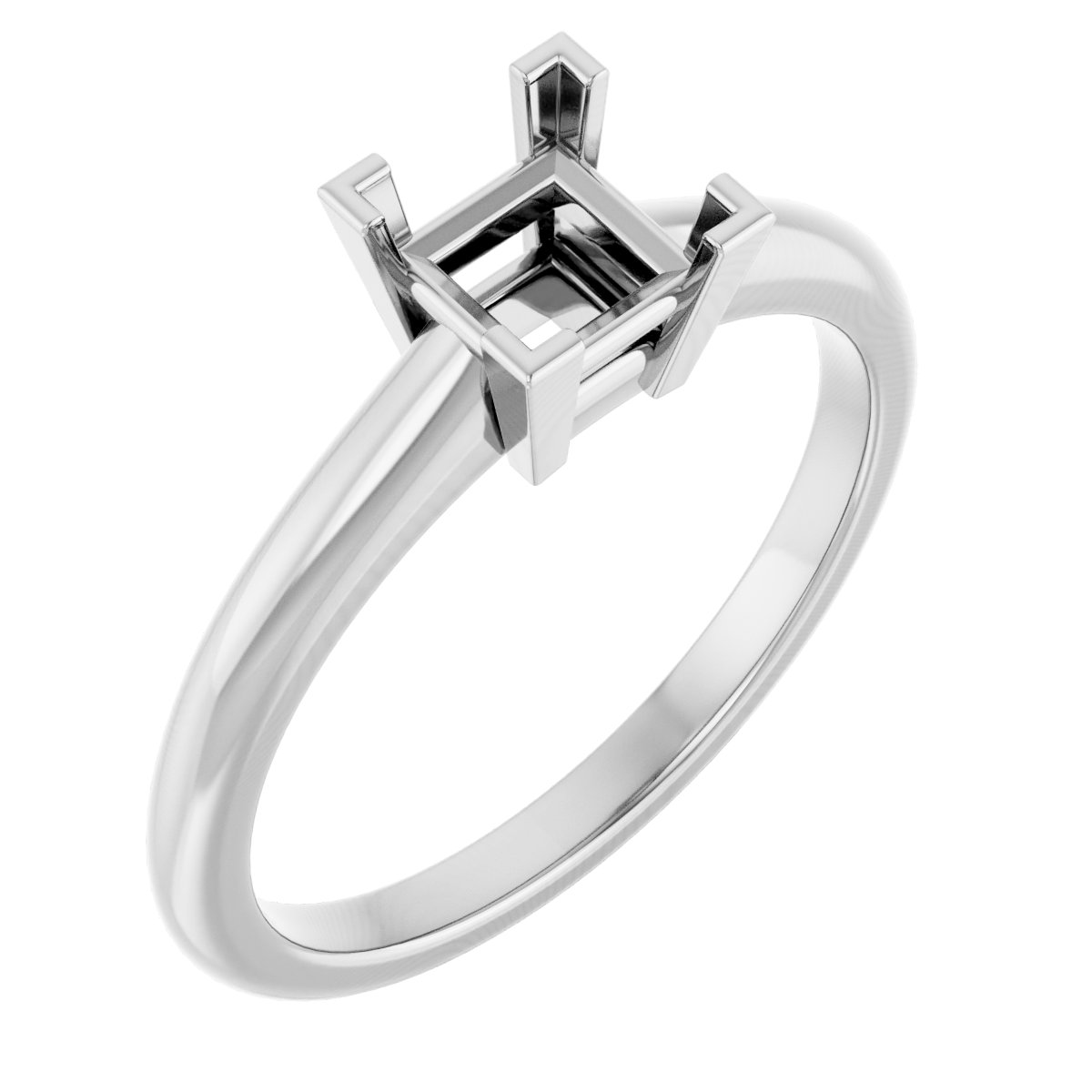 V-End Prong Engagement Ring