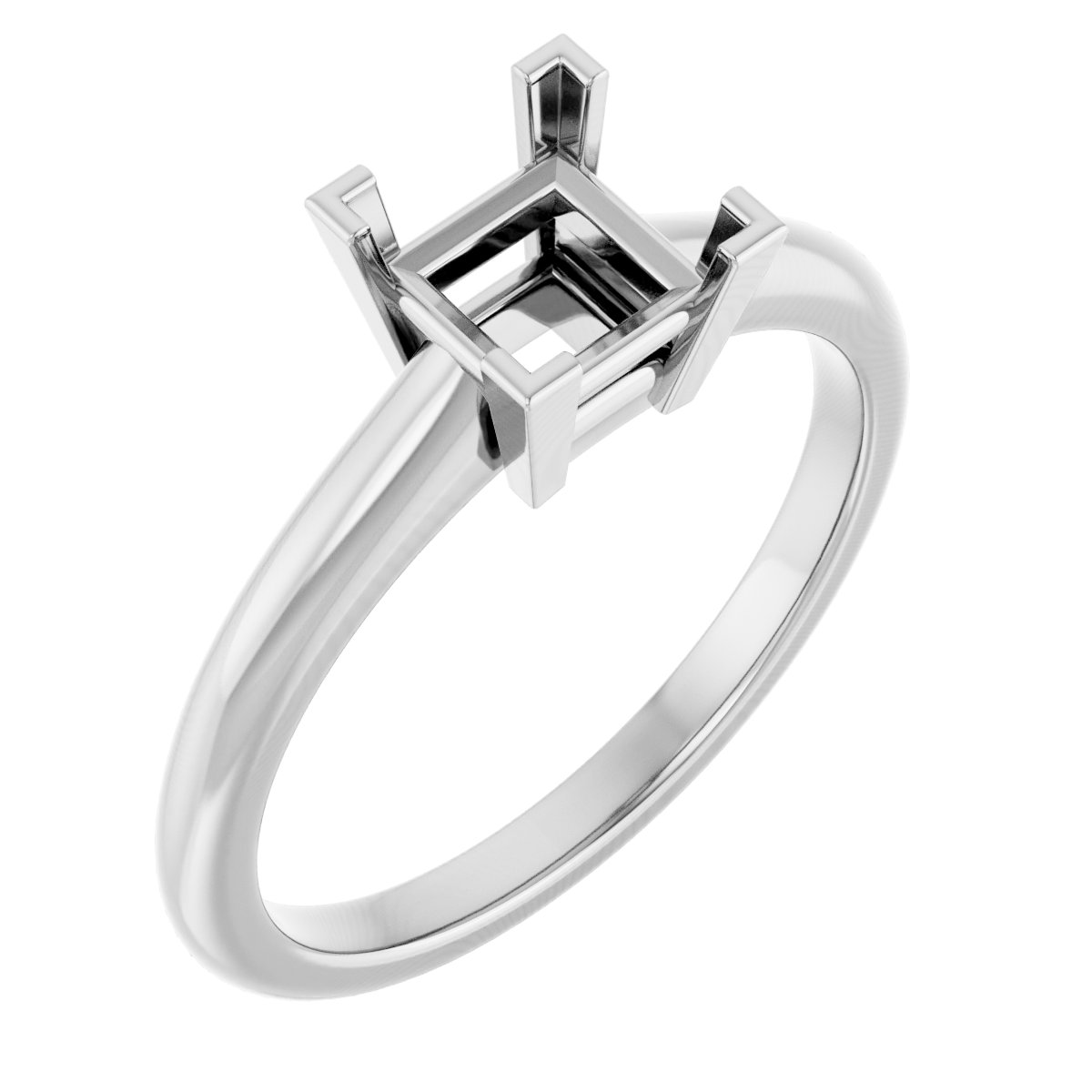 V-End Prong Engagement Ring