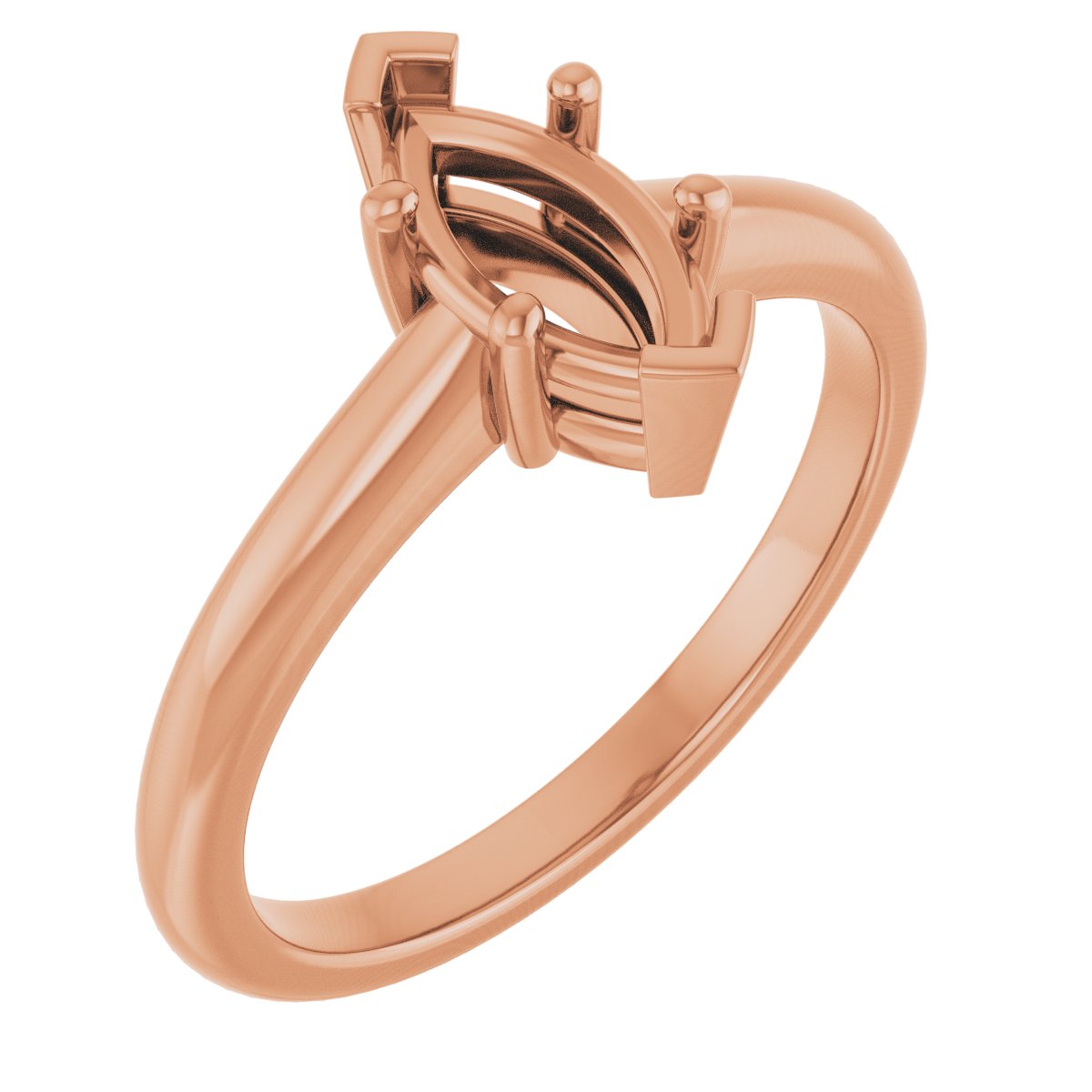 V-End Prong Engagement Ring