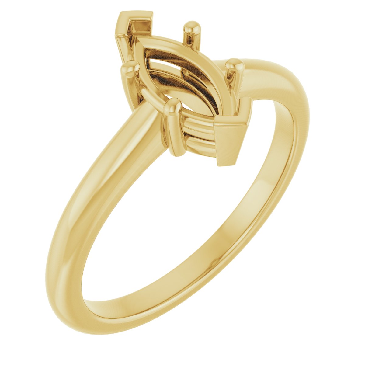 V-End Prong Engagement Ring