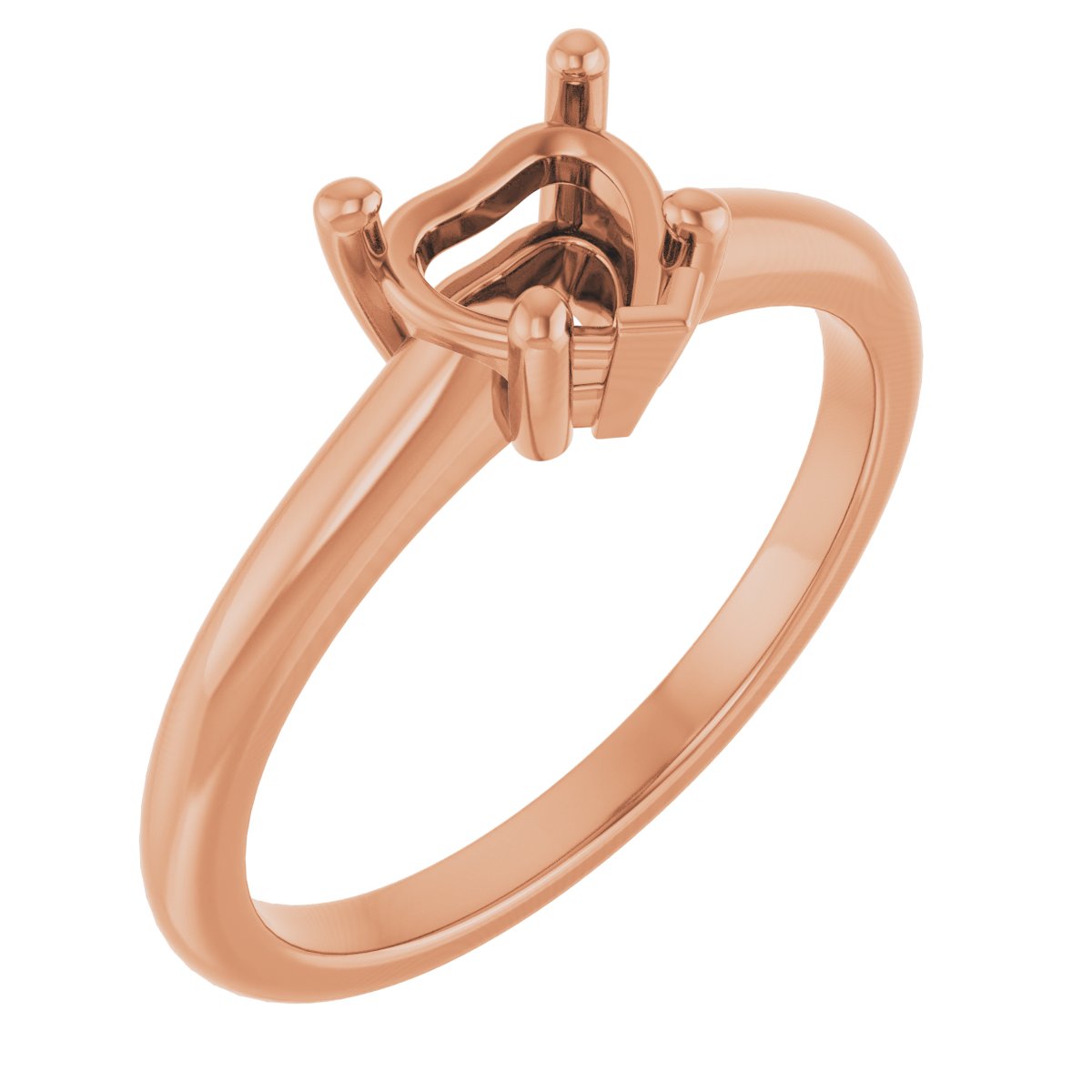 V-End Prong Engagement Ring