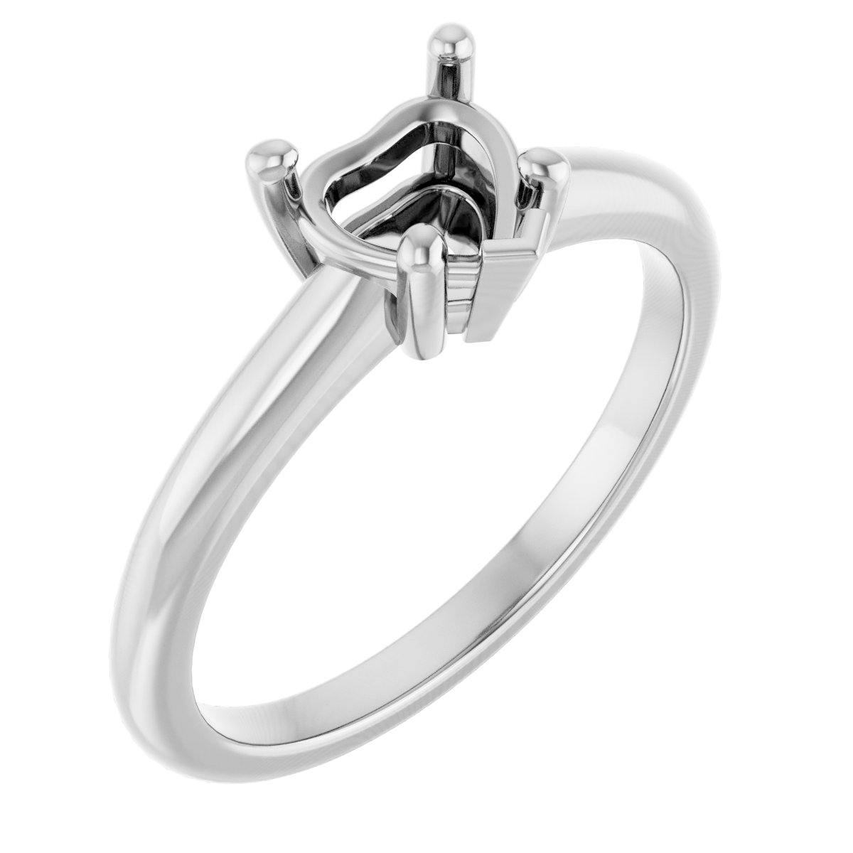 V-End Prong Engagement Ring