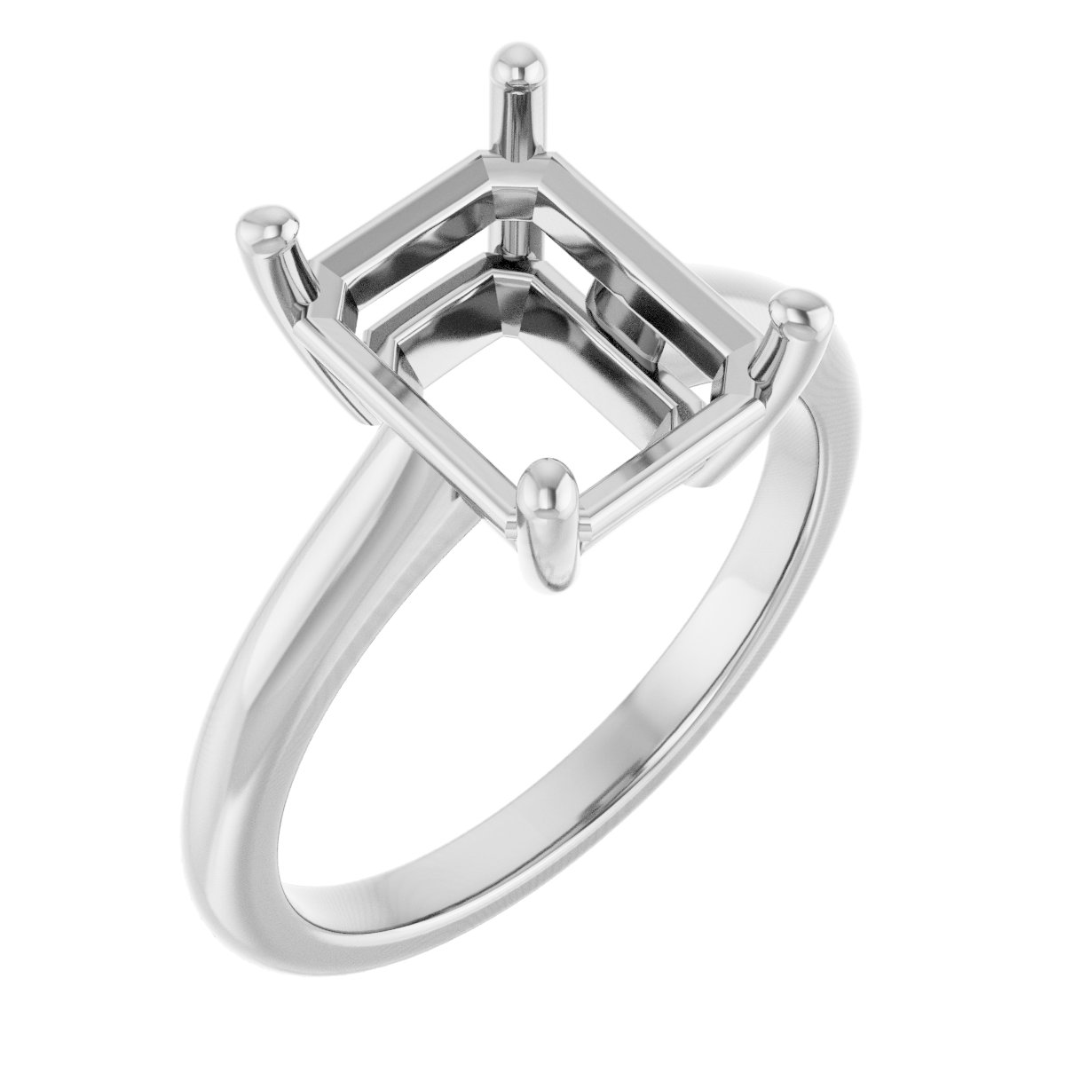 V-End Prong Engagement Ring