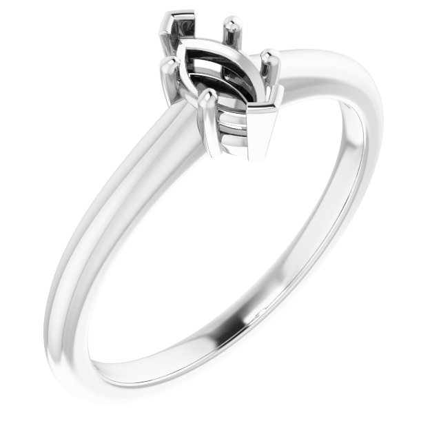 V-End Prong Engagement Ring