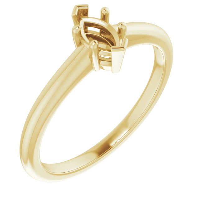 V-End Prong Engagement Ring