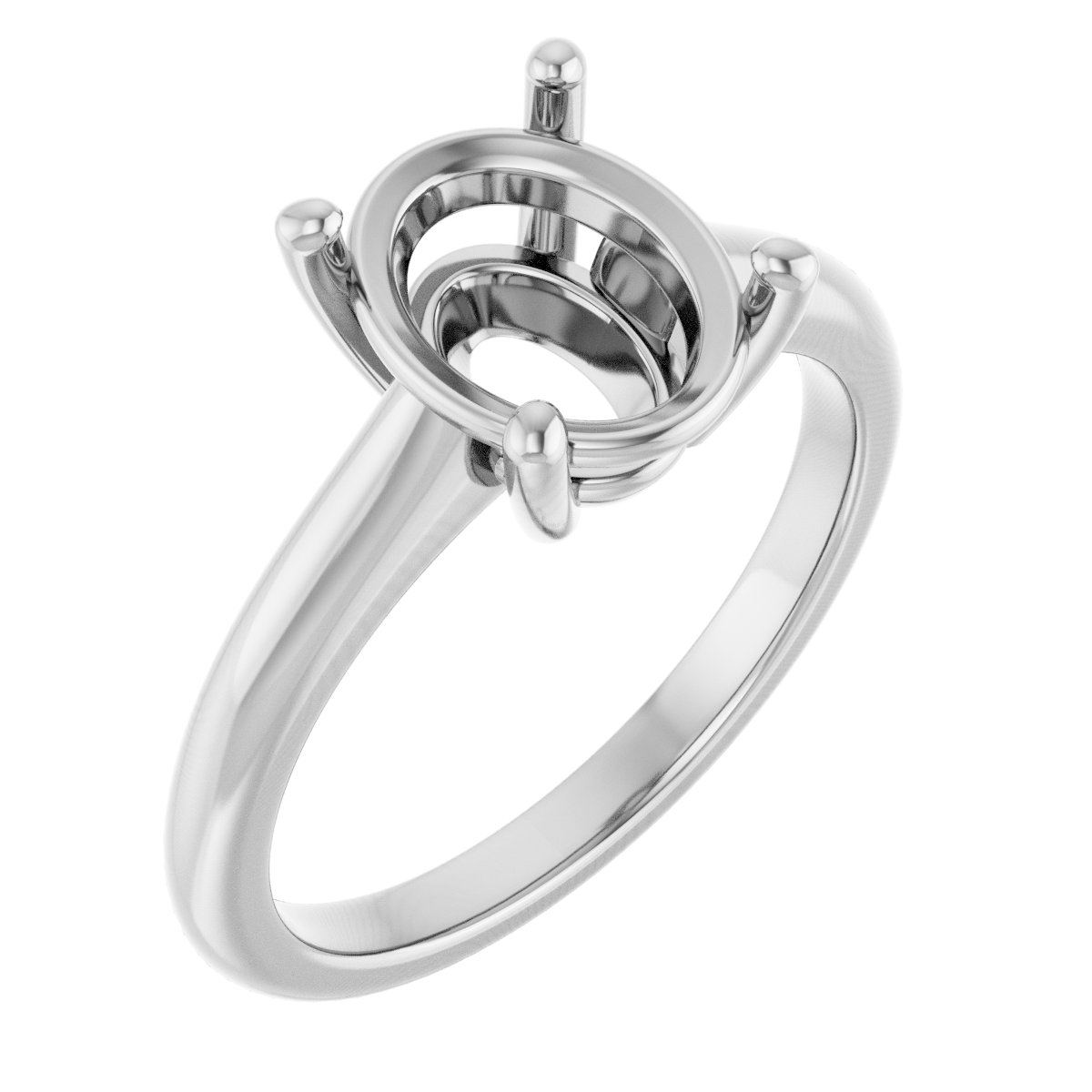 V-End Prong Engagement Ring