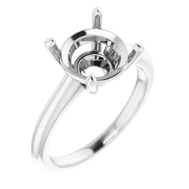 V-End Prong Engagement Ring