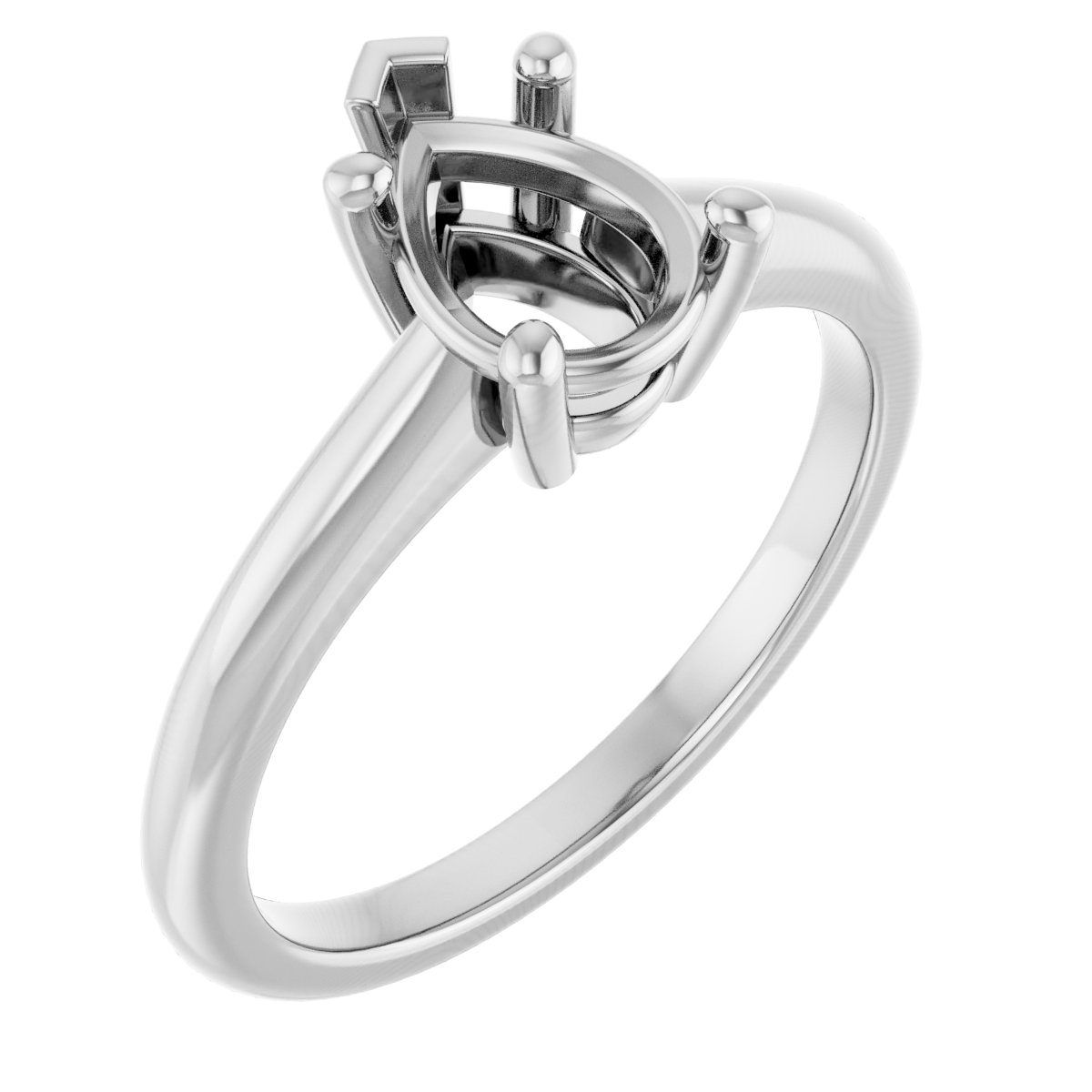 V-End Prong Engagement Ring