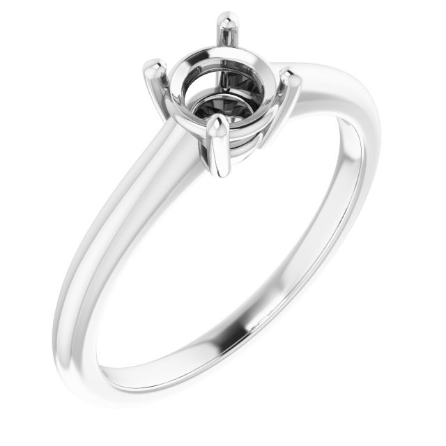 V-End Prong Engagement Ring