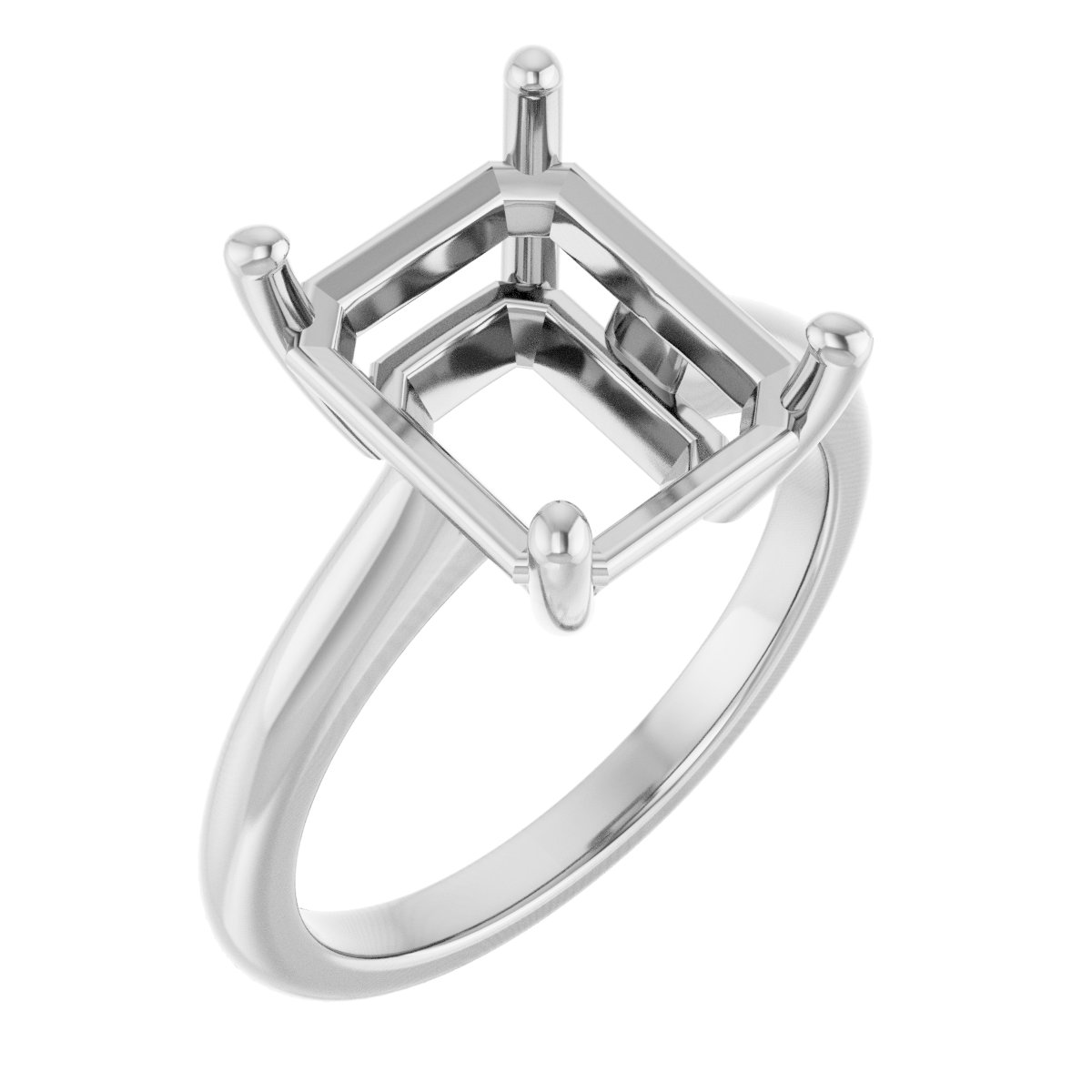 V-End Prong Engagement Ring