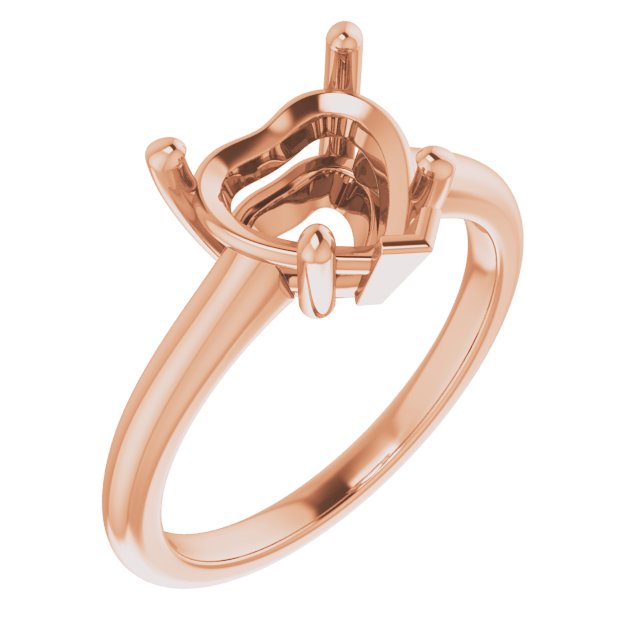 V-End Prong Engagement Ring