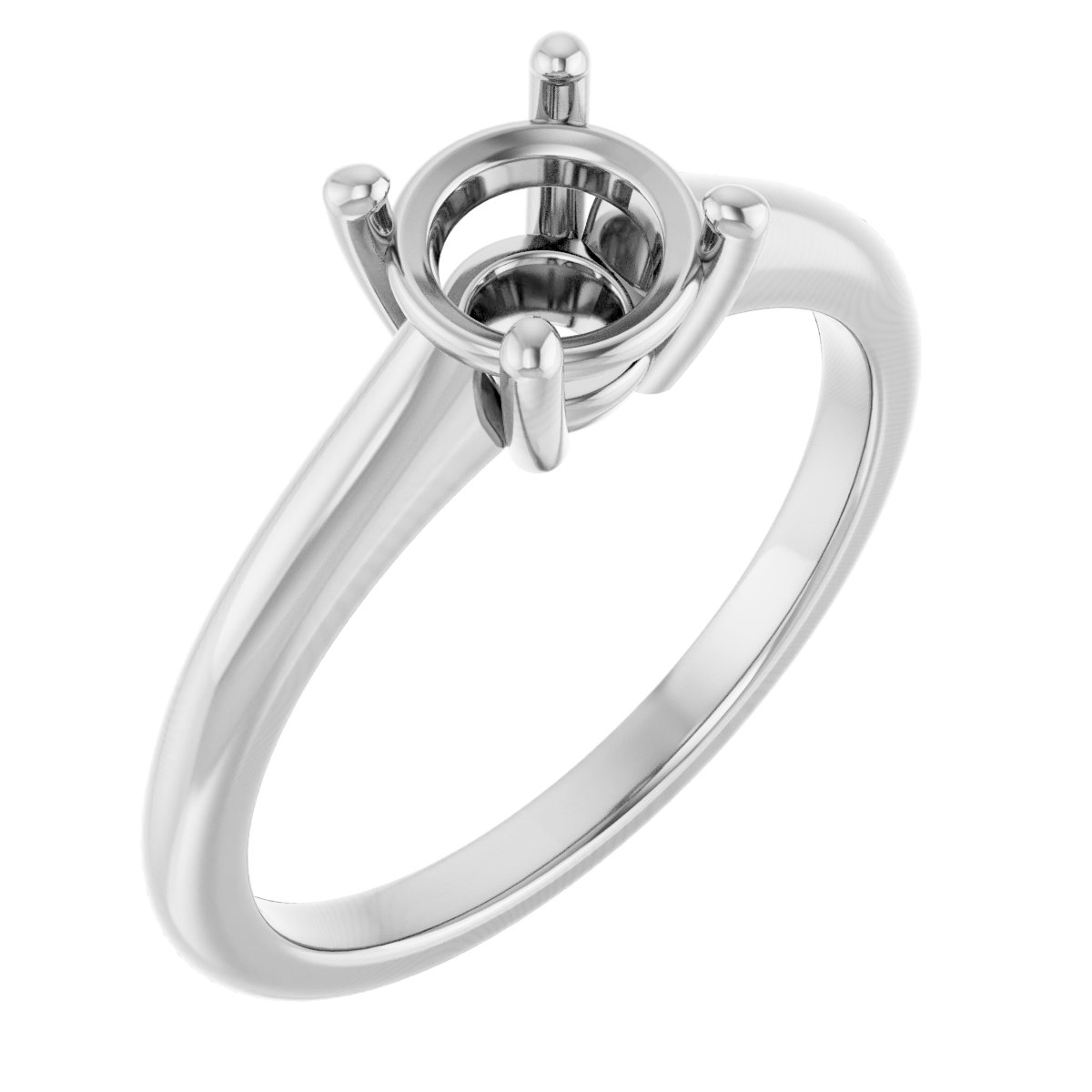 V-End Prong Engagement Ring