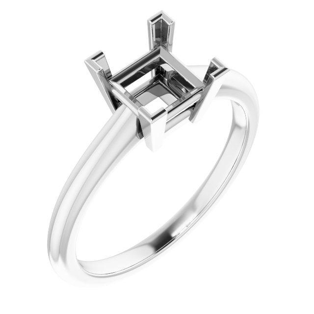 V-End Prong Engagement Ring