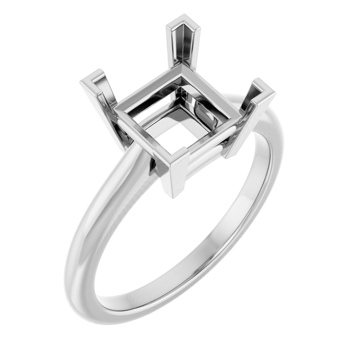 V-End Prong Engagement Ring