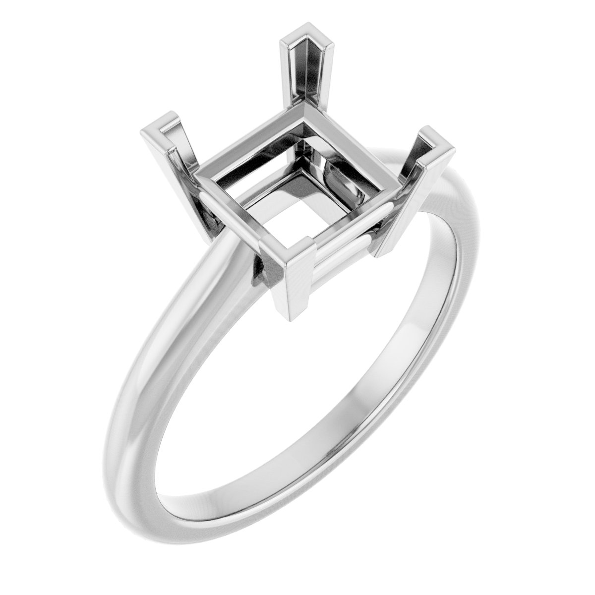 V-End Prong Engagement Ring