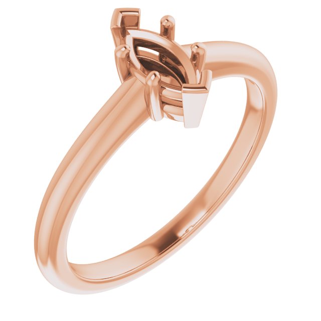 V-End Prong Engagement Ring
