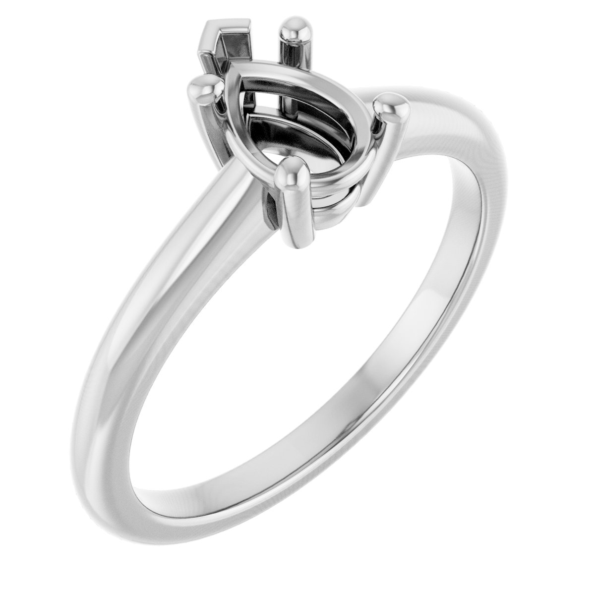 V-End Prong Engagement Ring