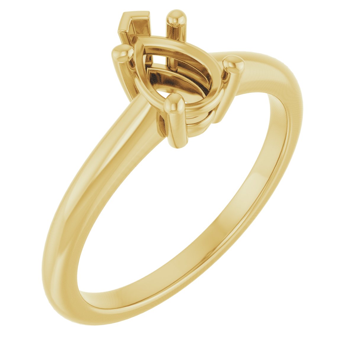 V-End Prong Engagement Ring