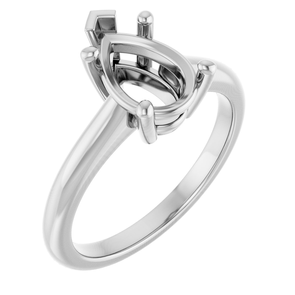 V-End Prong Engagement Ring