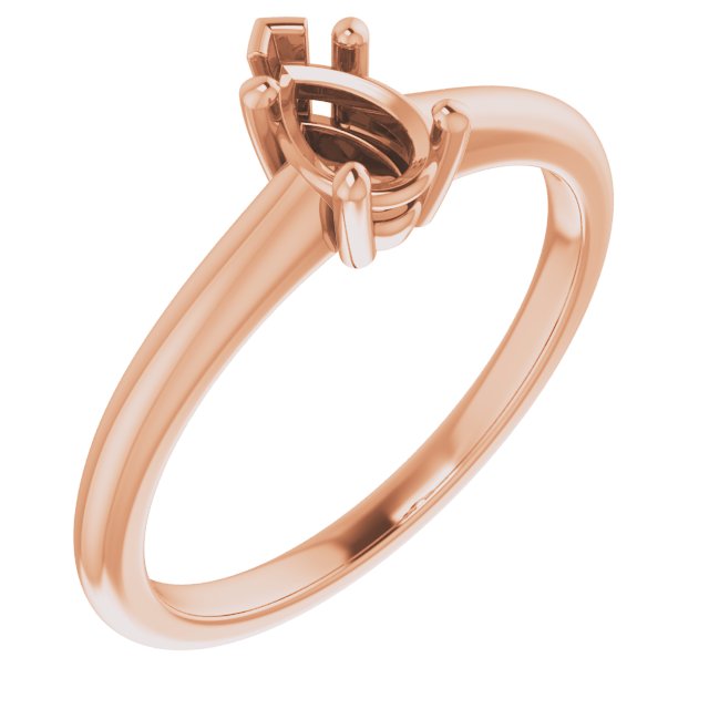 V-End Prong Engagement Ring