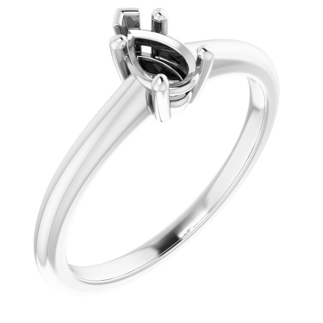 V-End Prong Engagement Ring