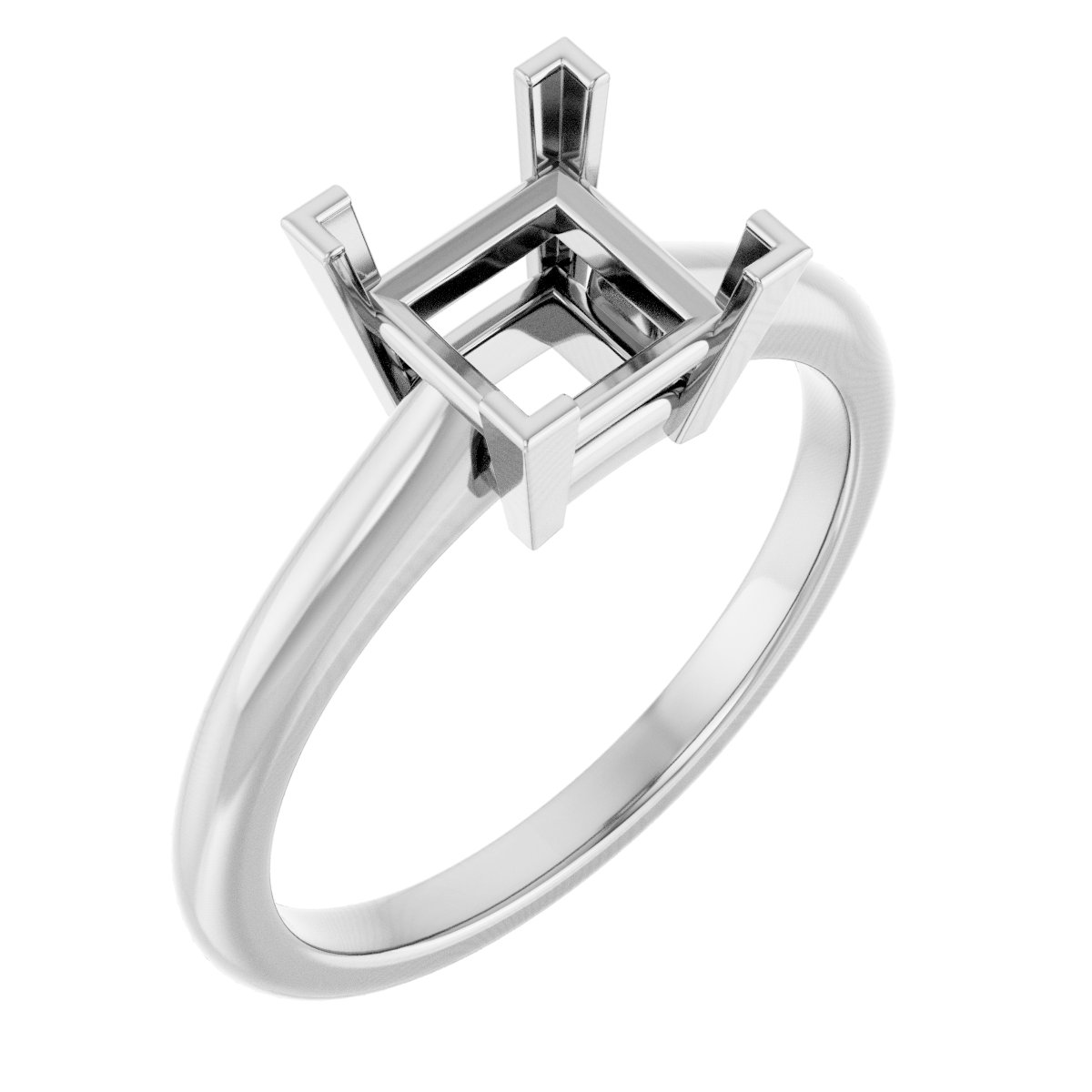 V-End Prong Engagement Ring