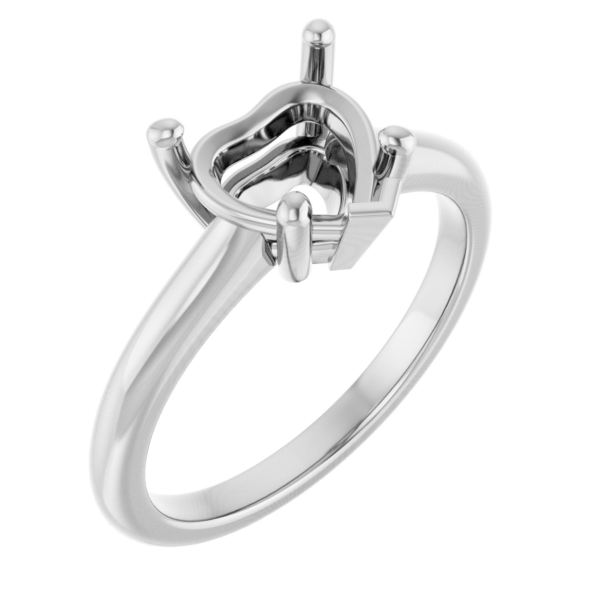 V-End Prong Engagement Ring