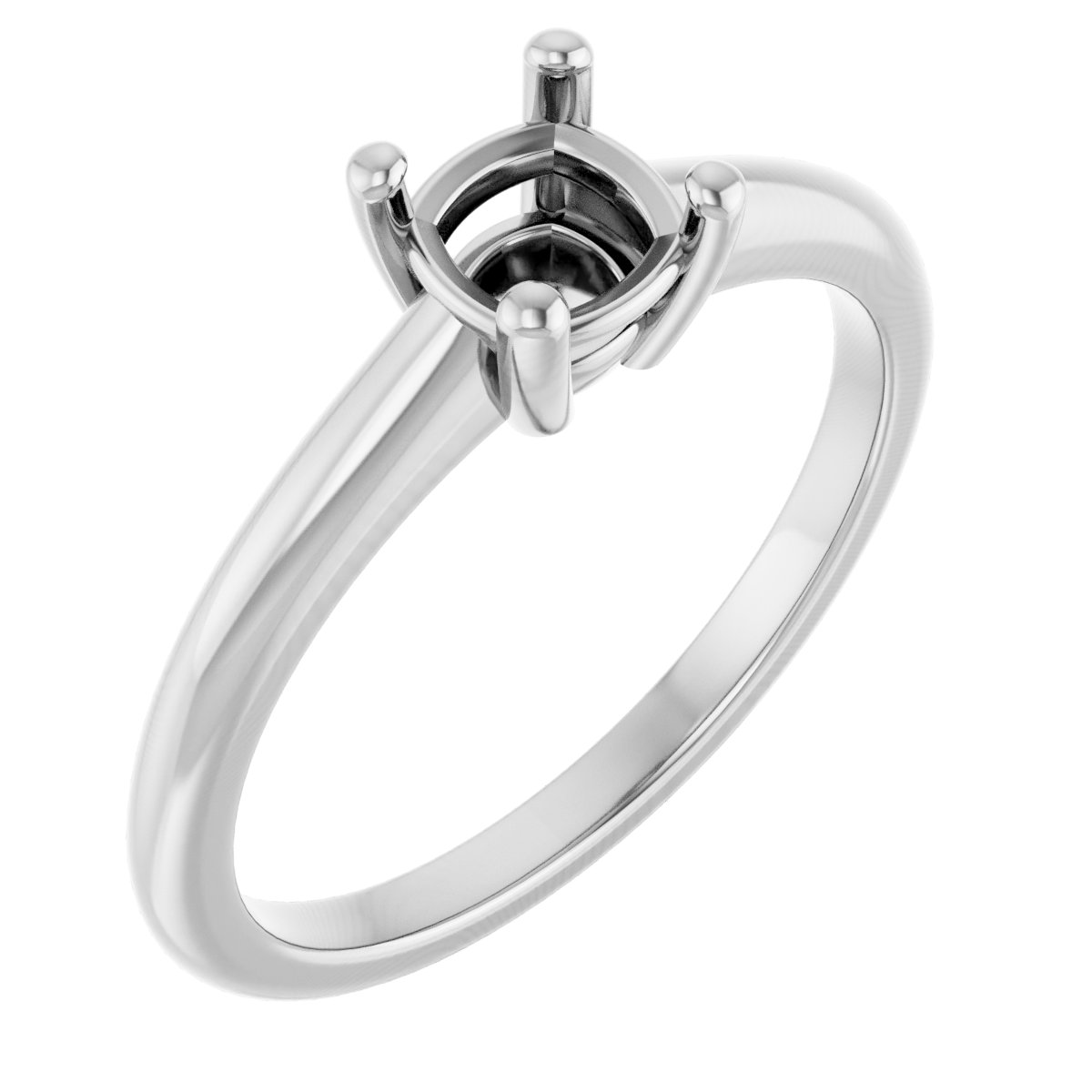 V-End Prong Engagement Ring