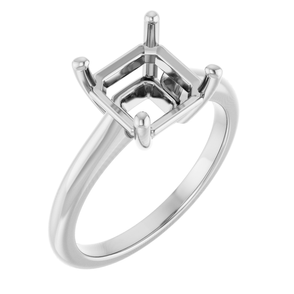 V-End Prong Engagement Ring