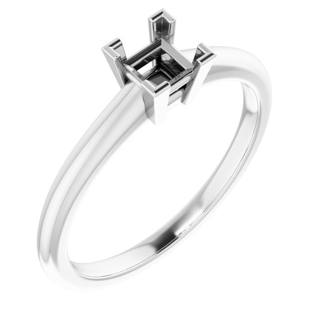 V-End Prong Engagement Ring