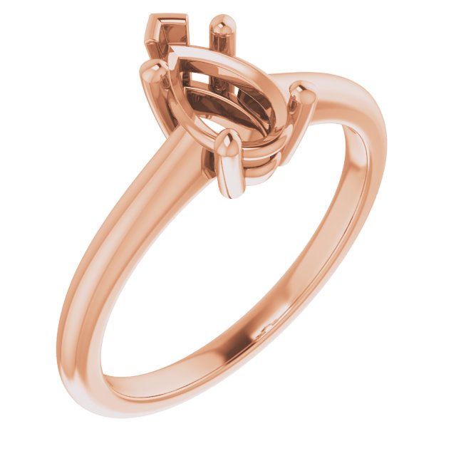 V-End Prong Engagement Ring