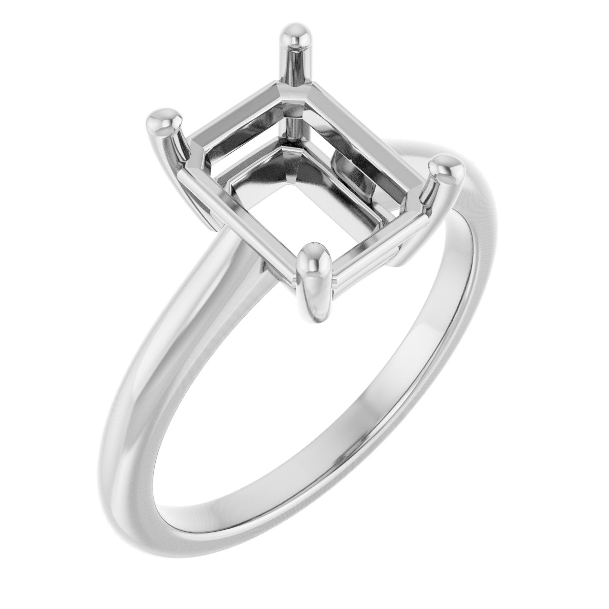 V-End Prong Engagement Ring