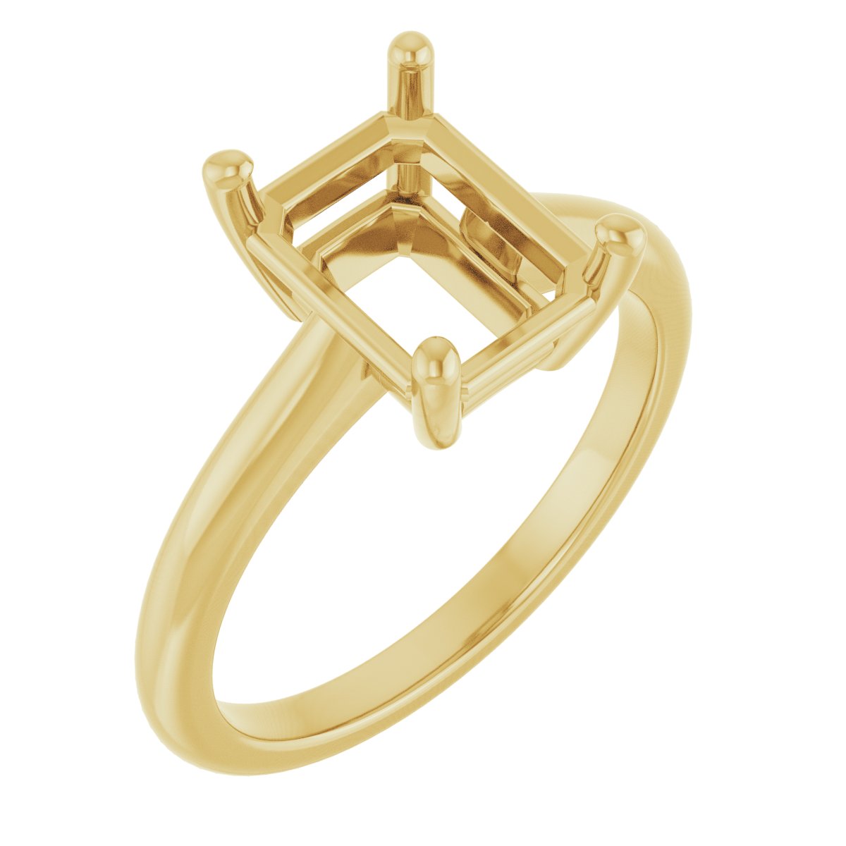 V-End Prong Engagement Ring