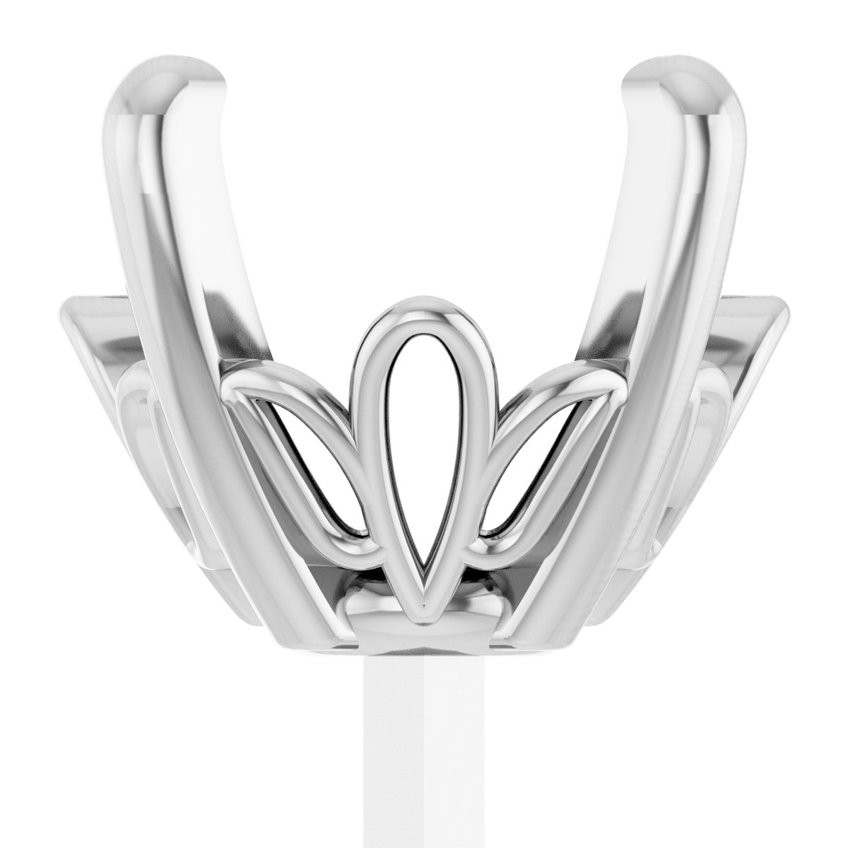 4-Prong Tapered Scroll Peg Setting