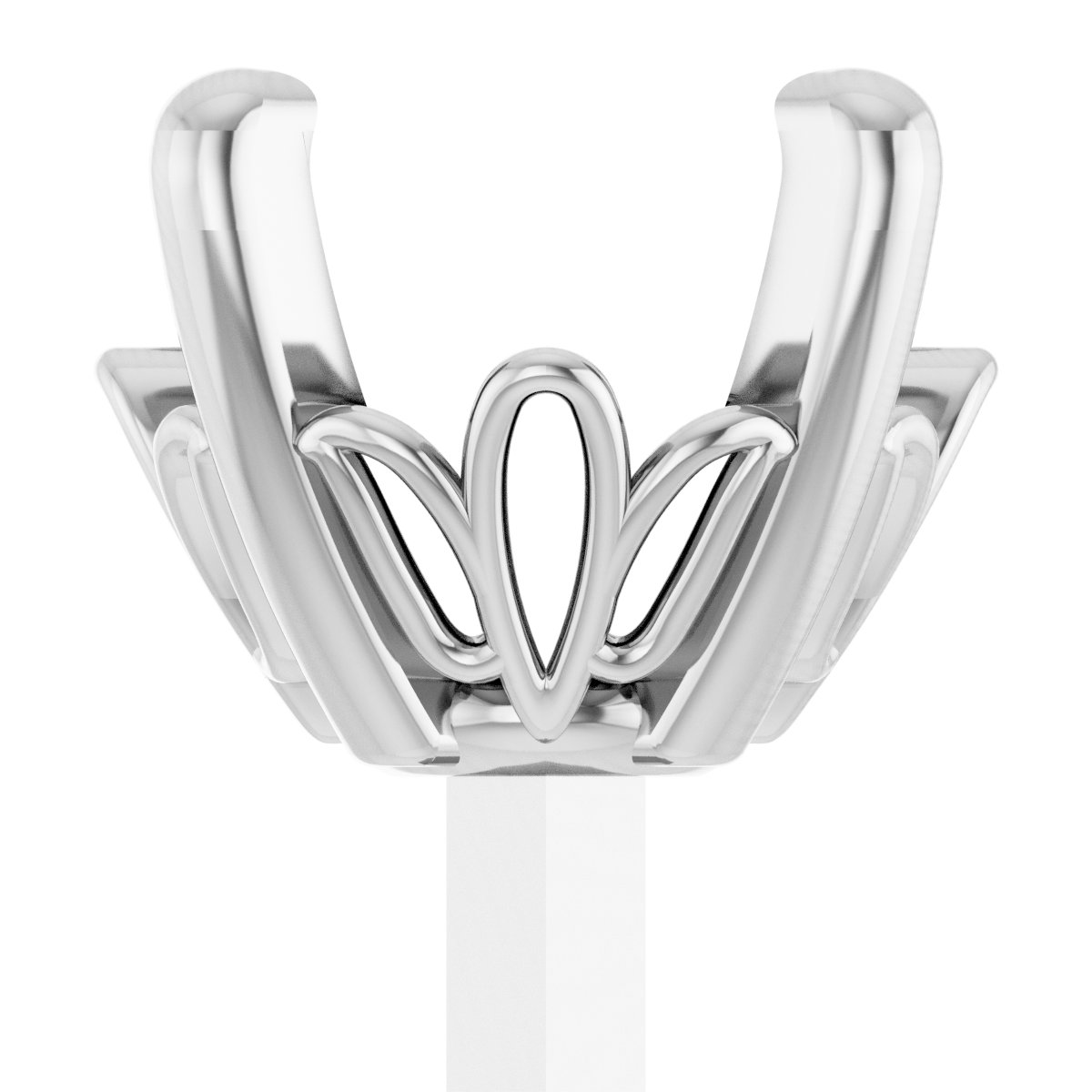 4-Prong Tapered Scroll Peg Setting
