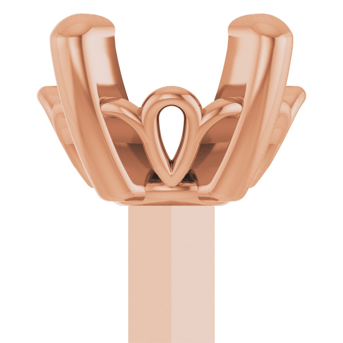4-Prong Tapered Scroll Peg Setting