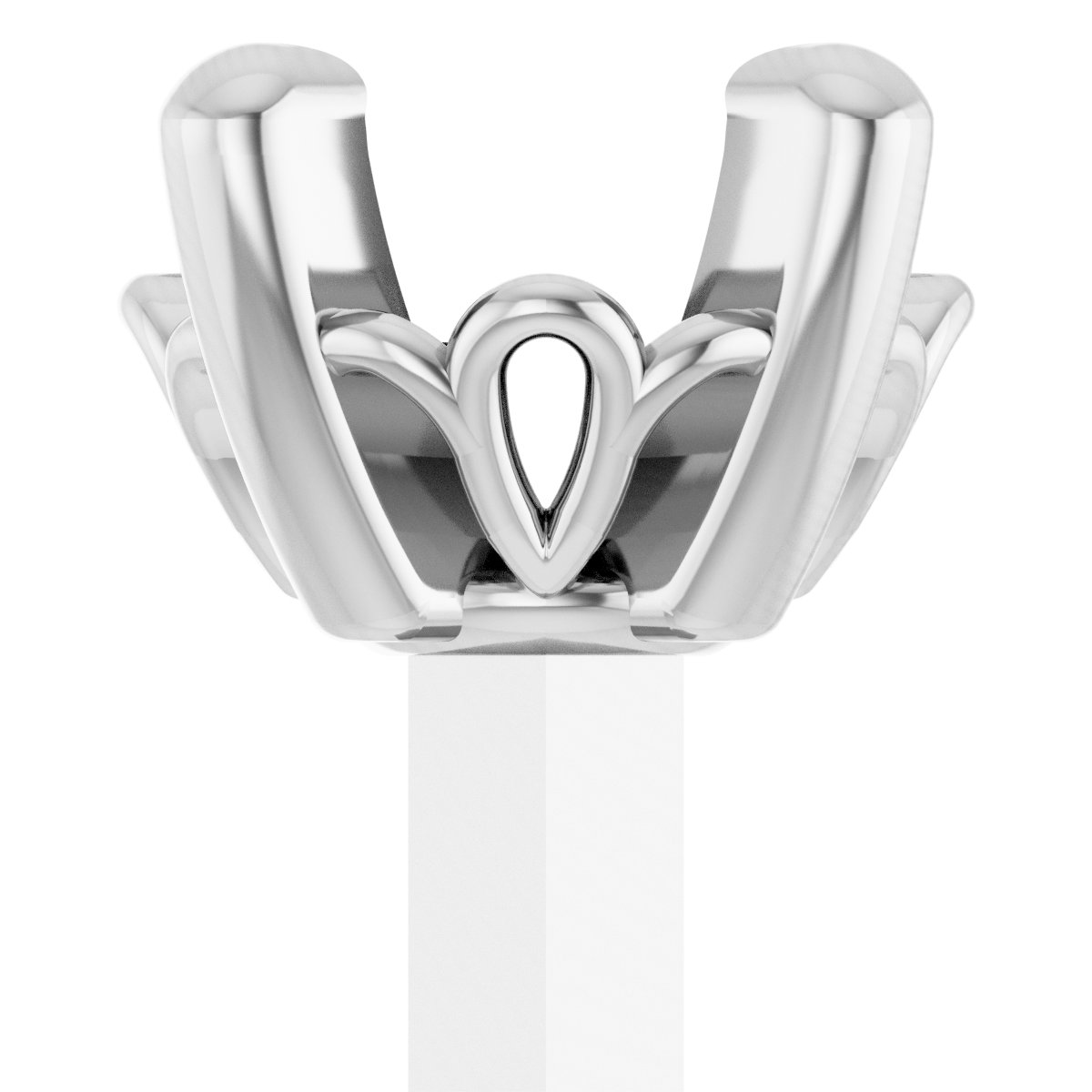 4-Prong Tapered Scroll Peg Setting