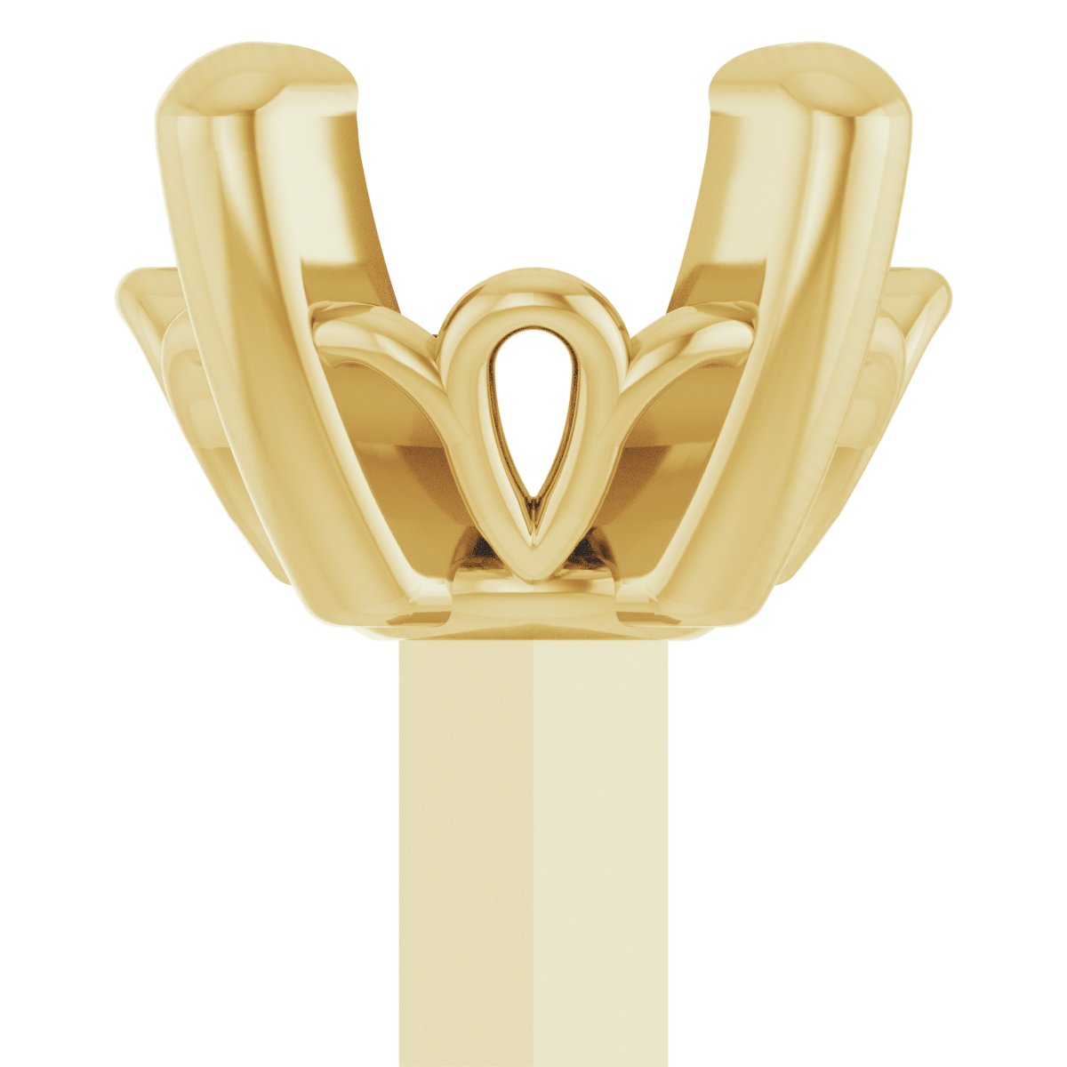 4-Prong Tapered Scroll Peg Setting