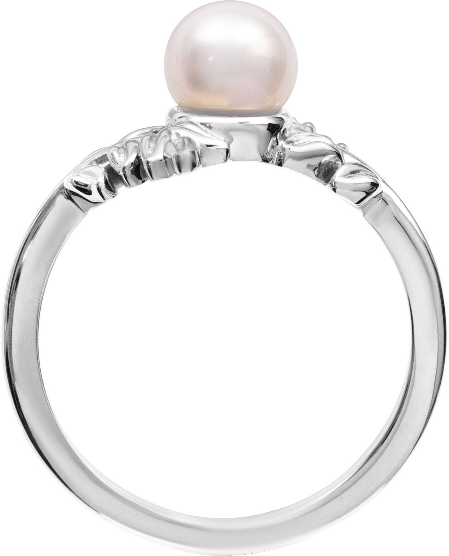 Alternative view of Floral Pearl Ring