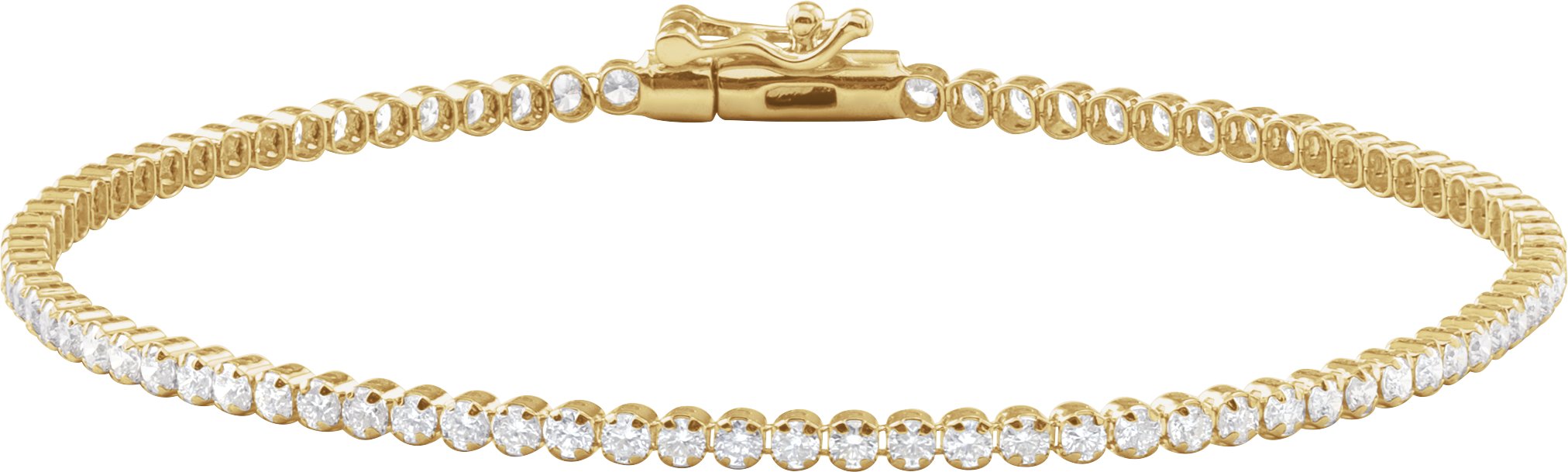 14K Yellow 1 5/8 CTW Lab-Grown Diamond Line 7 Bracelet