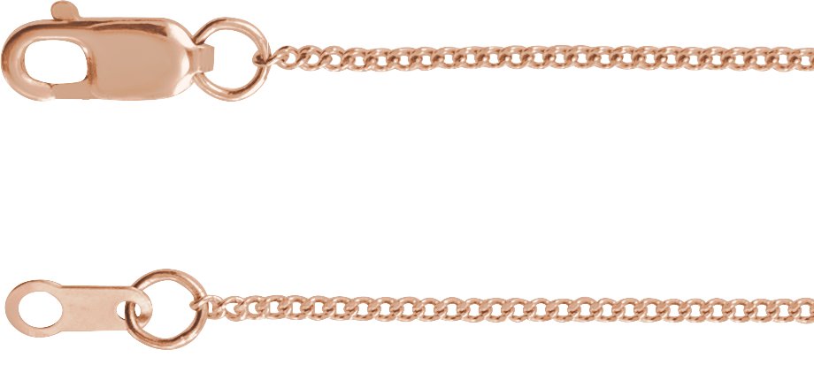 1 mm Diamond-Cut Curb Chain
