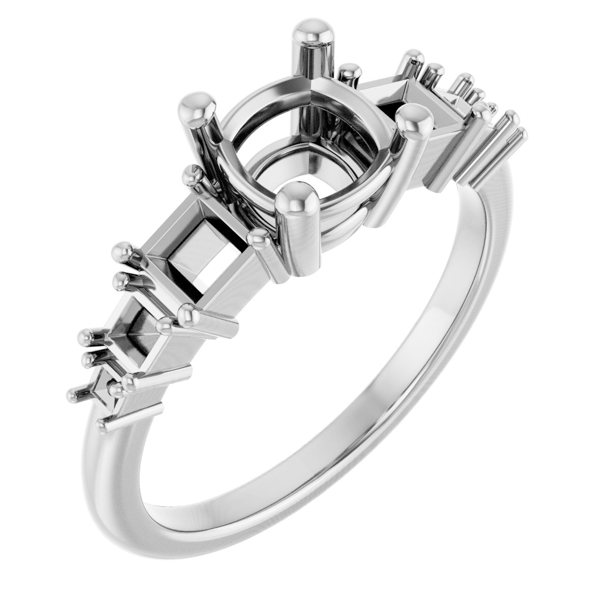 Accented Engagement Ring
