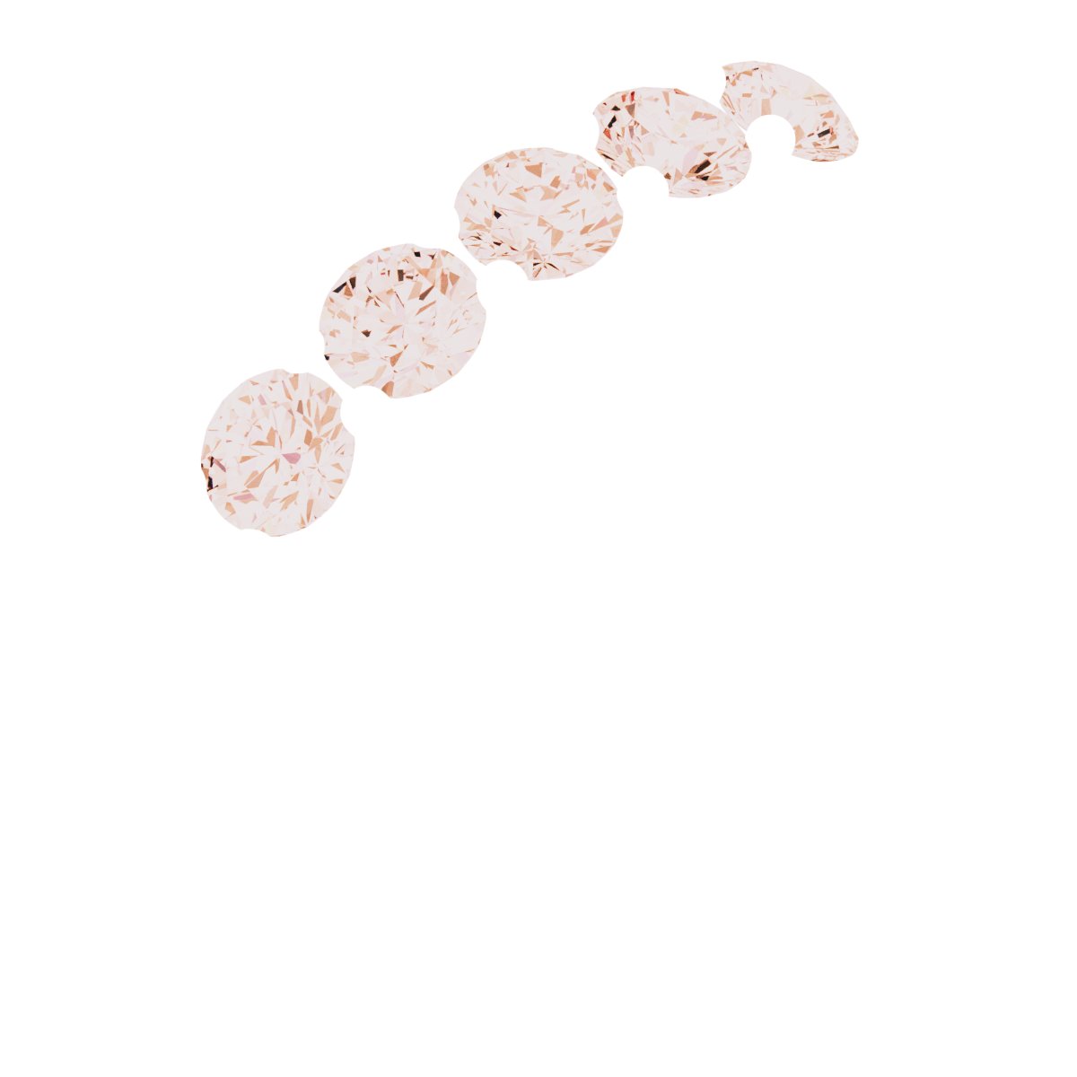 1/2 CTW Natural Diamond Five Stone Anniversary Band – 14K Rose Gold