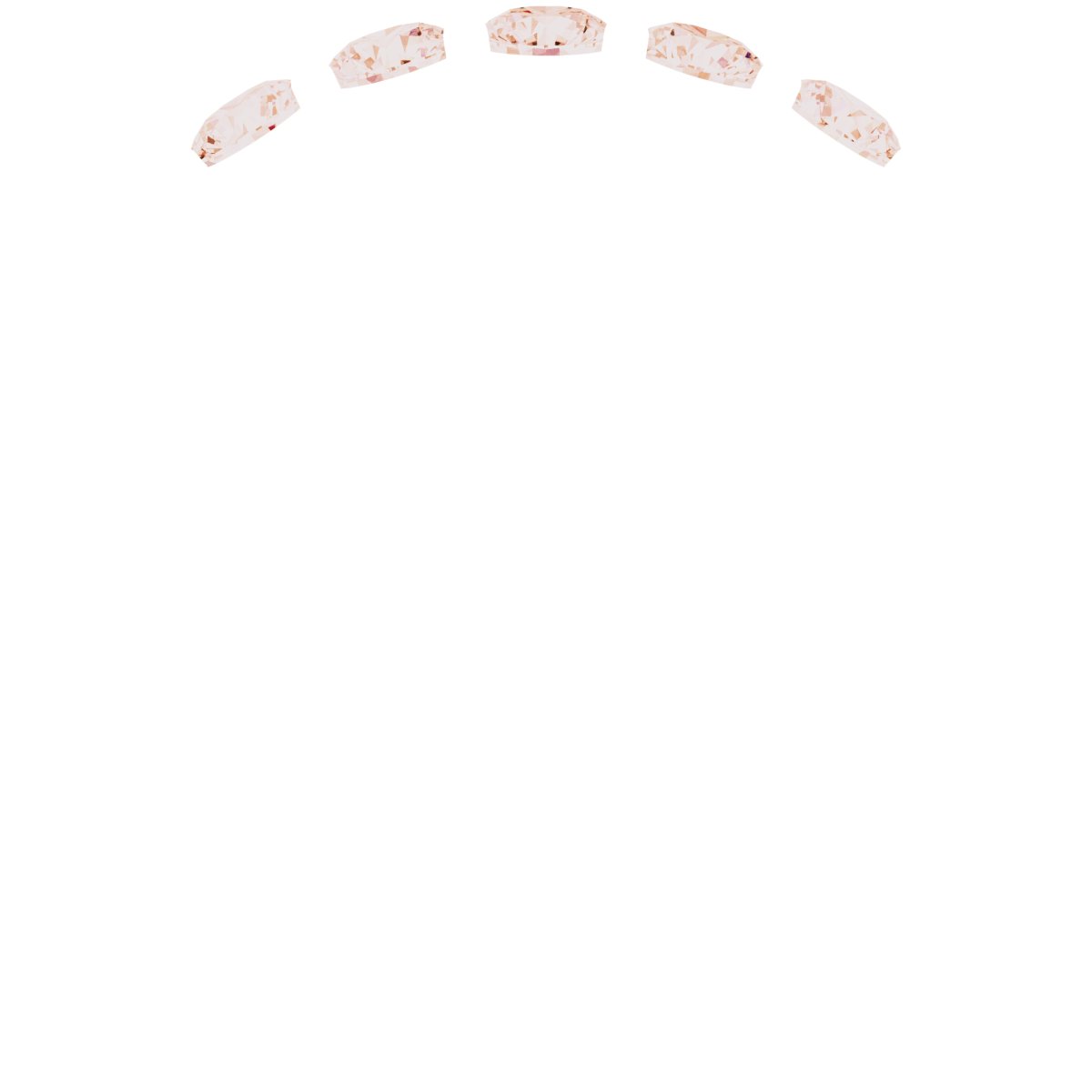 Alternative view of 1/2 CTW Natural Diamond Five Stone Anniversary Band – 14K Rose Gold