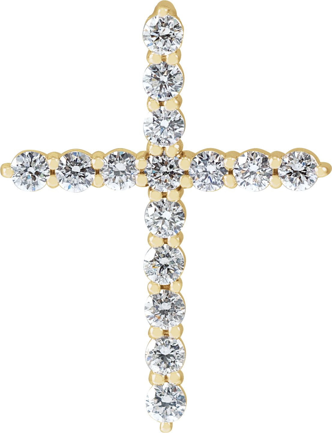 14K Yellow .50 CTW Lab Grown Diamond Cross Pendant Ref 21558840