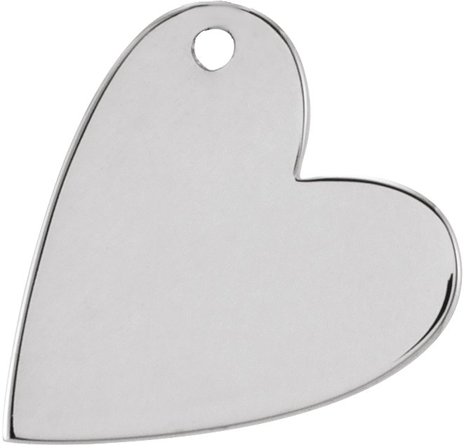 Engravable Sideways Heart Dangle