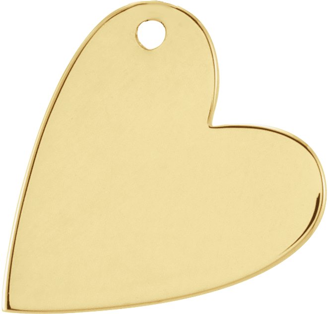 Engravable Sideways Heart Dangle